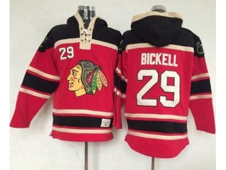 Chicago Blackhawks #29 Bryan Bickell Red Lace-Up NHL Jersey Hoodie