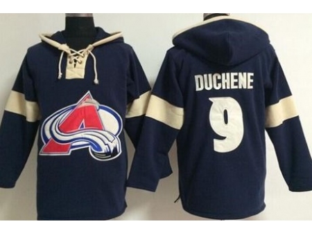 Colorado Avalanche 9 Matt Duchene Blue Pullover Hoodie Jersey