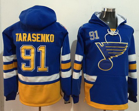 Blues #91 Vladimir Tarasenko Light Blue Name  26 Number Pullover NHL Hoodie