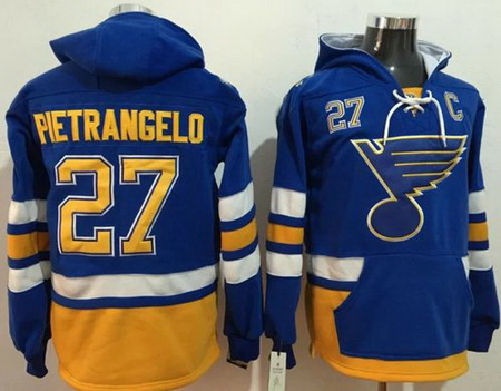 Blues #27 Alex Pietrangelo Light Blue Name  26 Number Pullover NHL Hoodie