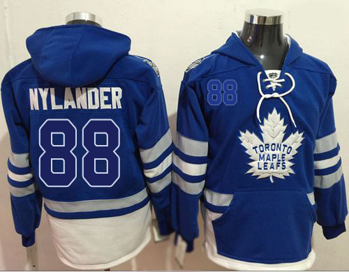 Maple Leafs 88 William Nylander Blue Name  26 Number Pullover Hockey Hoodie