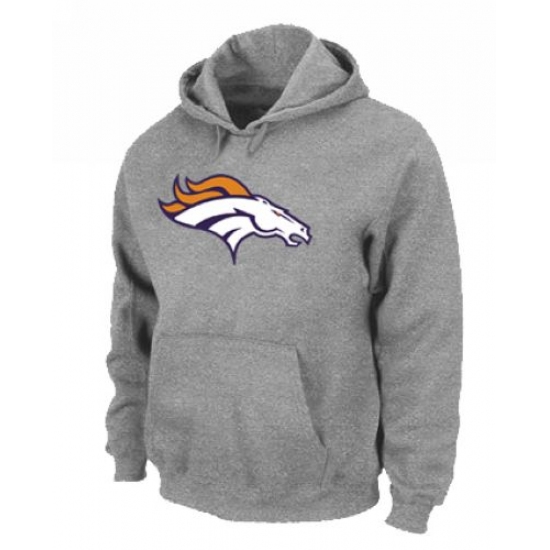 NFL Mens Nike Denver Broncos Logo Pullover Hoodie Grey