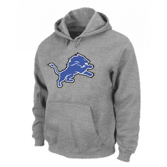 NFL Mens Nike Detroit Lions Logo Pullover Hoodie Grey