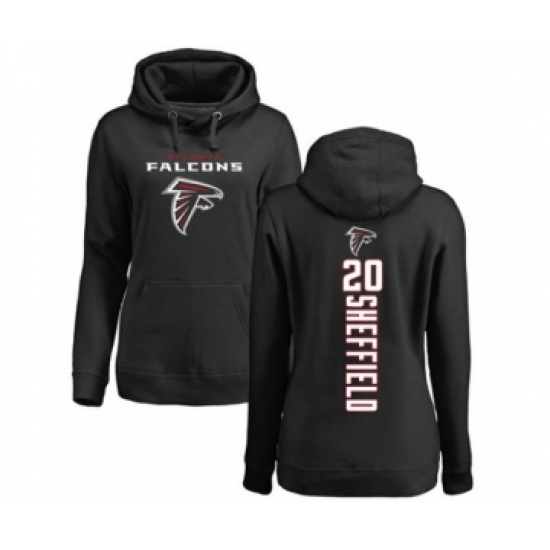 Football Womens Atlanta Falcons 20 Kendall Sheffield Black Backer Pullover Hoodi