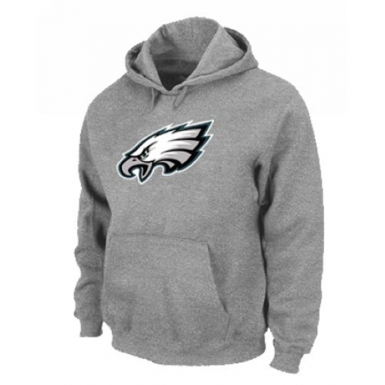 NFL Mens Nike Philadelphia Eagles Logo Pullover Hoodie Grey