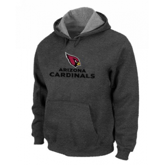 NFL Men Nike Arizona Cardinals Authentic Logo Pullover Hoodie Grey