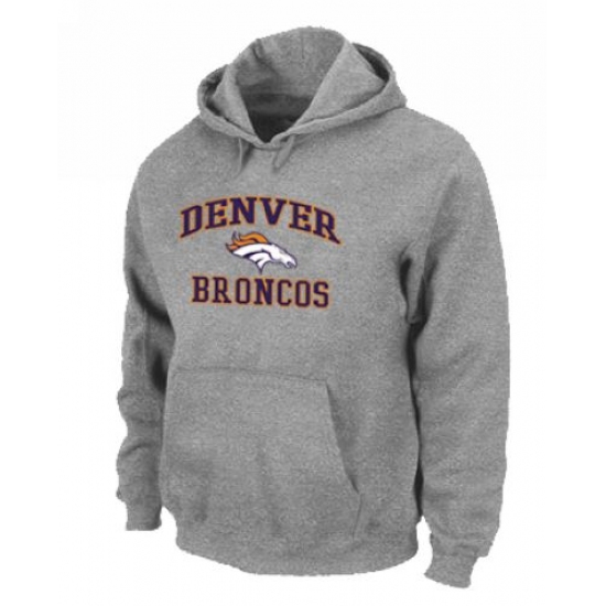 NFL Mens Nike Denver Broncos Heart Soul Pullover Hoodie Grey