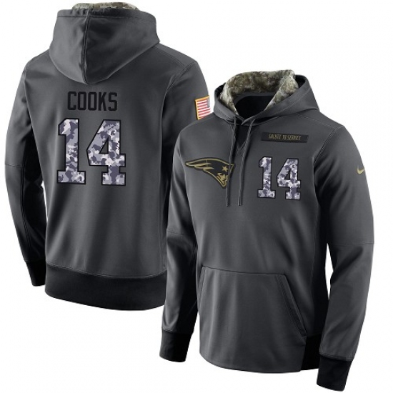 NFL Nike New England Patriots 14 Brandin Cooks Stitched Black Anthracite Salute to Service Player Pe