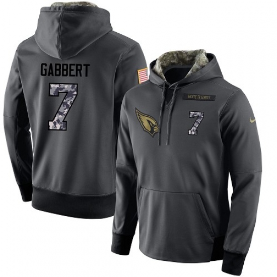 NFL Mens Nike Arizona Cardinals 7 Blaine Gabbert Stitched Black Anthracite Salute to Service Player 