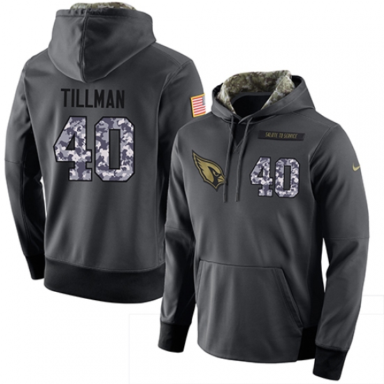 NFL Mens Nike Arizona Cardinals 40 Pat Tillman Stitched Black Anthracite Salute to Service Player Pe