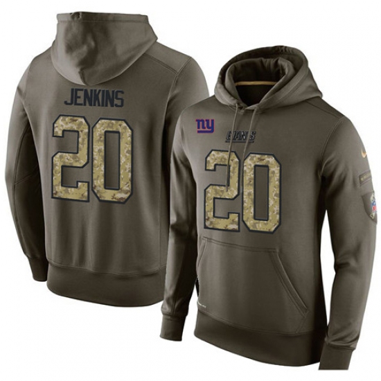 NFL Nike New York Giants 20 Janoris Jenkins Green Salute To Service Mens Pullover Hoodie