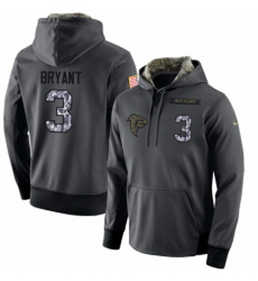 NFL Mens Nike Atlanta Falcons 3 Matt Bryant Stitched Black Anthracite Salute to Service Player Perfo