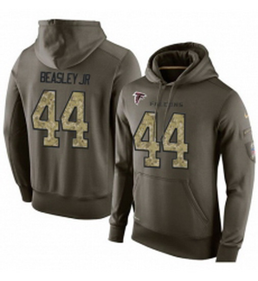 NFL Nike Atlanta Falcons 44 Vic Beasley Green Salute To Service Mens Pullover Hoodie