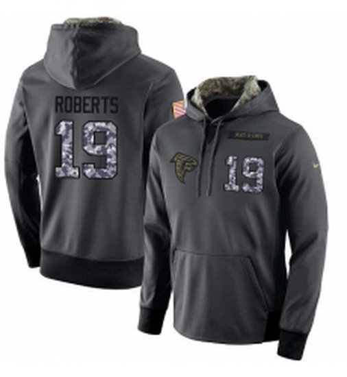 NFL Mens Nike Atlanta Falcons 19 Andre Roberts Stitched Black Anthracite Salute to Service Player Pe