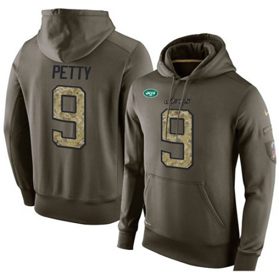 NFL Nike New York Jets 9 Bryce Petty Green Salute To Service Men