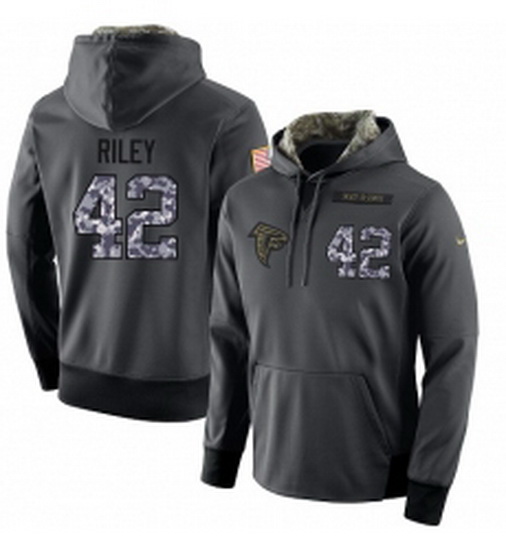 NFL Mens Nike Atlanta Falcons 42 Duke Riley Stitched Black Anthracite Salute to Service Player Perfo