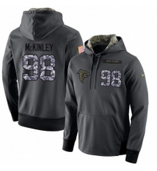 NFL Mens Nike Atlanta Falcons 98 Takkarist McKinley Stitched Black Anthracite Salute to Service Play