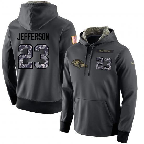 NFL Mens Nike Baltimore Ravens 23 Tony Jefferson Stitched Black Anthracite Salute to Service Player 