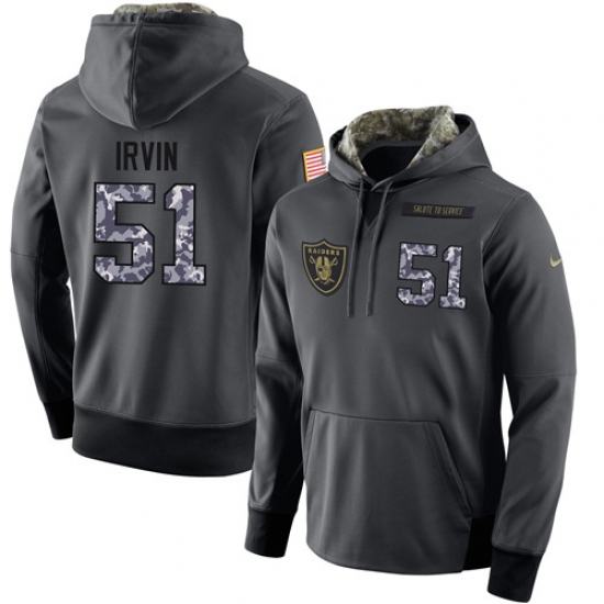 NFL Nike Oakland Raiders 51 Bruce Irvin Stitched Black Anthracite Salute to Service Player Performan