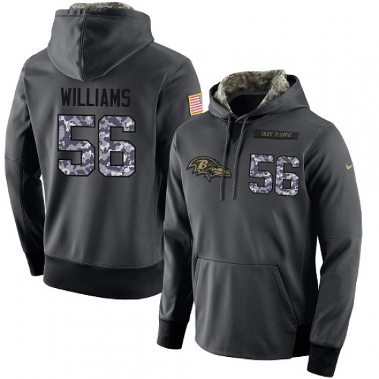 NFL Mens Nike Baltimore Ravens 56 Tim Williams Stitched Black Anthracite Salute to Service Player Pe