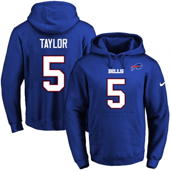 NFL Mens Nike Buffalo Bills 5 Tyrod Taylor Royal Blue Name Numbe