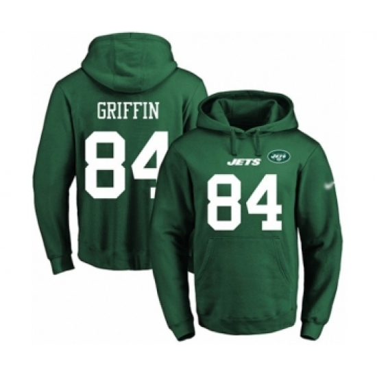 Football Mens New York Jets 84 Ryan Griffin Green Name Number Pu