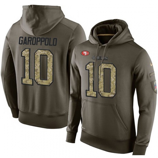 NFL Nike San Francisco 49ers 10 Jimmy Garoppolo Green Salute To 