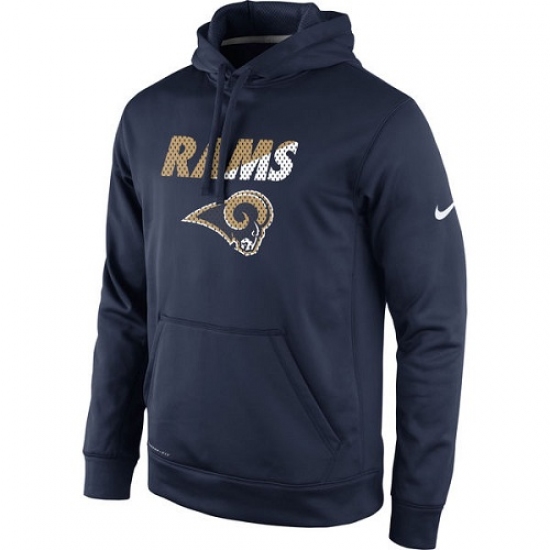 NFL Los Angeles Rams Nike Kick Off Staff Performance Pullover Hoodie Navy