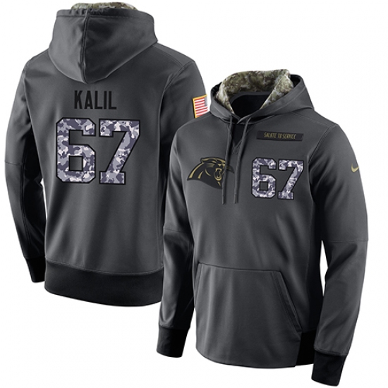 NFL Mens Nike Carolina Panthers 67 Ryan Kalil Stitched Black Anthracite Salute to Service Player Per