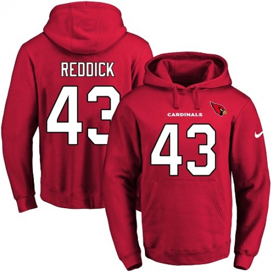 NFL Mens Nike Arizona Cardinals 43 Haason Reddick Red Name Number Pullover Hoodie