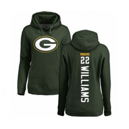 Football Womens Green Bay Packers 22 Dexter Williams Green Backer Hoodie