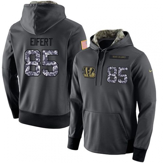 NFL Mens Nike Cincinnati Bengals 85 Tyler Eifert Stitched Black Anthracite Salute to Service Player 