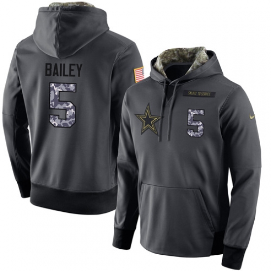 NFL Mens Nike Dallas Cowboys 5 Dan Bailey Stitched Black Anthracite Salute to Service Player Perform