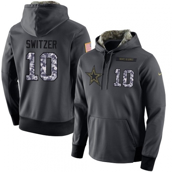 NFL Mens Nike Dallas Cowboys 10 Ryan Switzer Stitched Black Anthracite Salute to Service Player Perf