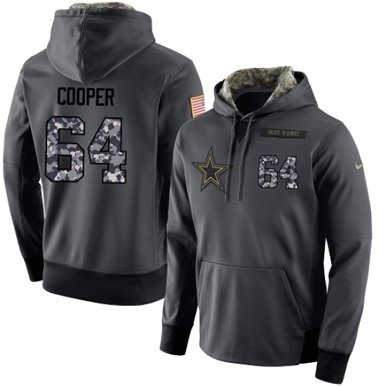 NFL Mens Nike Dallas Cowboys 64 Jonathan Cooper Stitched Black Anthracite Salute to Service Player P