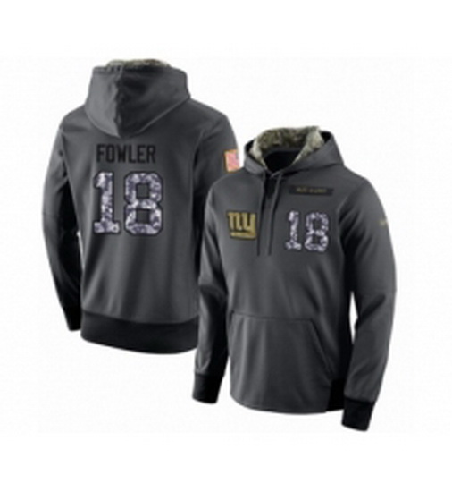 Football Mens New York Giants 18 Bennie Fowler Stitched Black Anthracite Salute to Service Player Pe