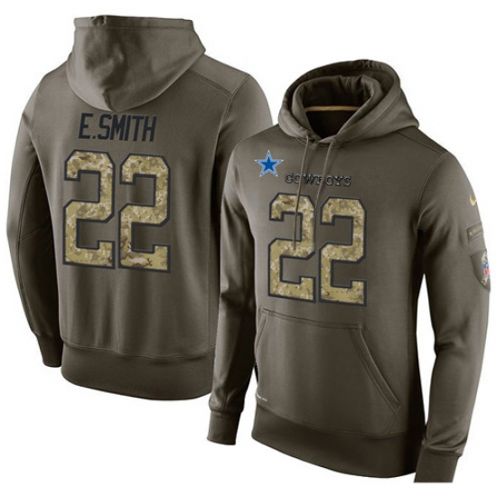 NFL Nike Dallas Cowboys 22 Emmitt Smith Green Salute To Service 