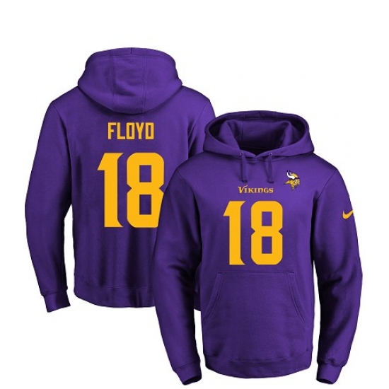 NFL Mens Nike Minnesota Vikings 18 Michael Floyd PurpleGold No N