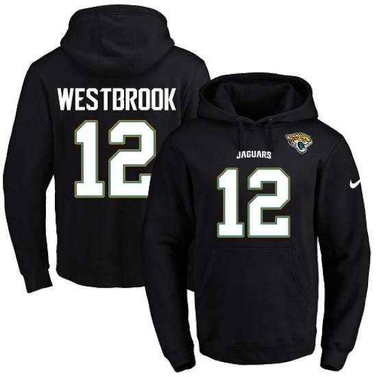 NFL Mens Nike Jacksonville Jaguars 12 Dede Westbrook Black Name Number Pullover Hoodie