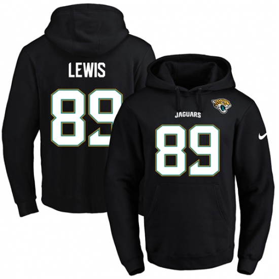 NFL Mens Nike Jacksonville Jaguars 89 Marcedes Lewis Black Name 