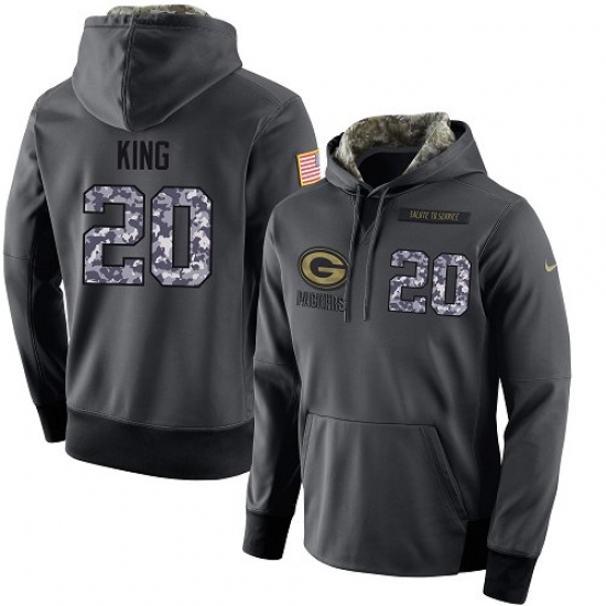 NFL Mens Nike Green Bay Packers 20 Kevin King Stitched Black Anthracite Salute to Service Player Per