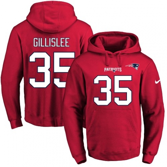 NFL Mens Nike New England Patriots 35 Mike Gillislee Red Name Nu