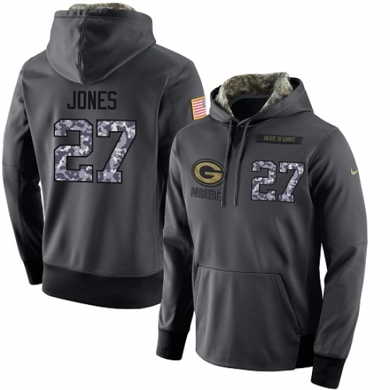 NFL Mens Nike Green Bay Packers 27 Josh Jones Stitched Black Ant