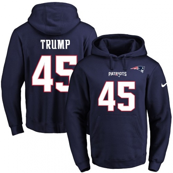NFL Mens Nike New England Patriots 45 Donald Trump Navy Blue Nam