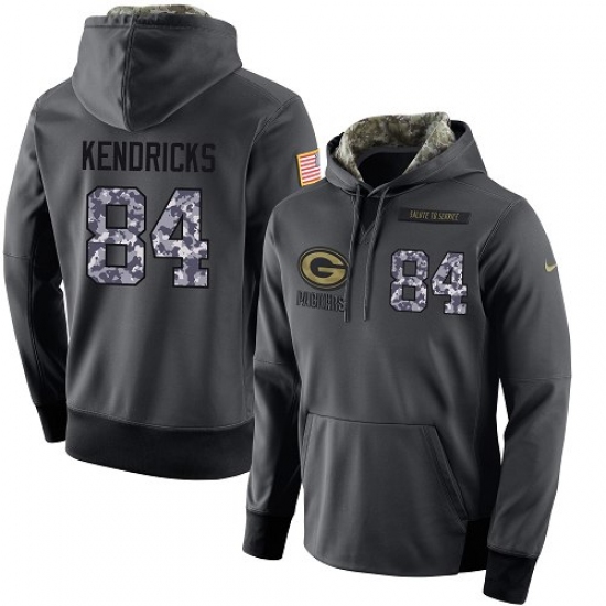 NFL Mens Nike Green Bay Packers 84 Lance Kendricks Stitched Black Anthracite Salute to Service Playe