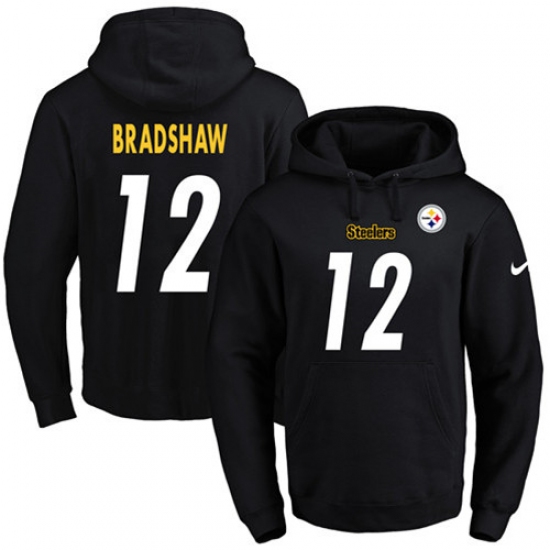 NFL Mens Nike Pittsburgh Steelers 12 Terry Bradshaw Black Name N