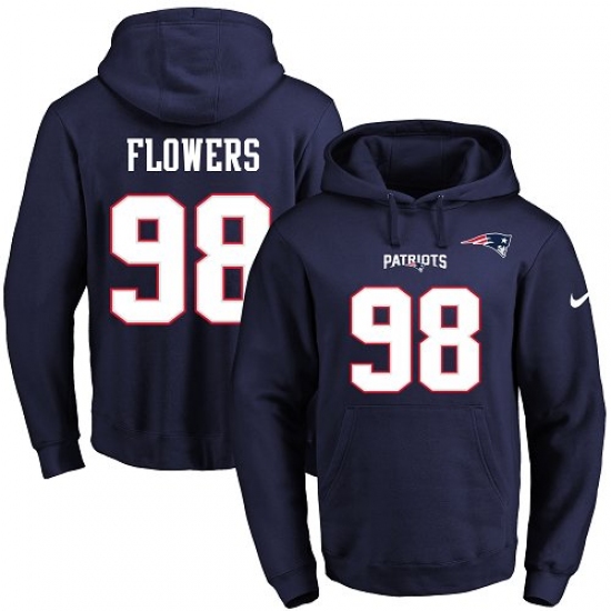 NFL Mens Nike New England Patriots 98 Trey Flowers Navy Blue Nam