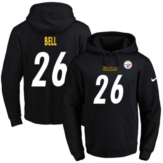 NFL Mens Nike Pittsburgh Steelers 26 LeVeon Bell Black Name Numb