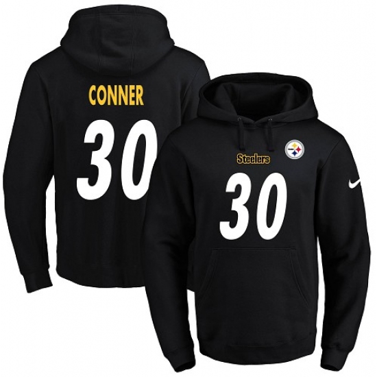 NFL Mens Nike Pittsburgh Steelers 30 James Conner Black Name Num