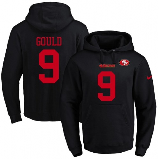 NFL Mens Nike San Francisco 49ers 9 Robbie Gould Black Name Numb
